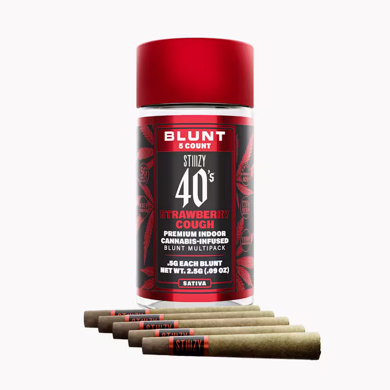 STRAWBERRY COUGH - .5G 40's Infused Mini Blunt 5 Pack